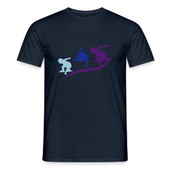 short track track animation group - Men's T-Shirt - navy - Front - AI Model Male 178 light (178cm)
