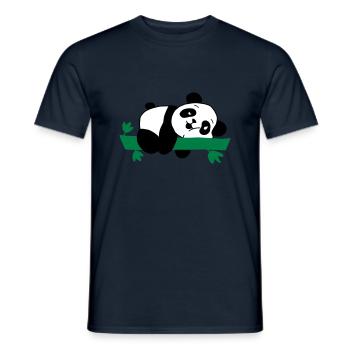 Lazy panda - Men's T-Shirt - navy - Front - AI Model Male 178 light (178cm)