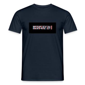 Logo de la maison à effets 3D - T-shirt homme - marine - Devant - AI Model Male 178 light (178cm)