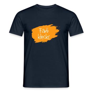 Farbklecks orange - Männer T-Shirt - Navy - Vorne - AI Model Male 178 light (178cm)