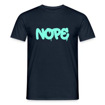 NOPE - sei kein ja-Sager! - Männer T-Shirt - Navy - Vorne - AI Model Male 178 light (178cm)