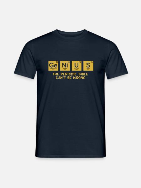 Genius: Das Periodensystem kann sich nicht irren - Männer T-Shirt - Navy