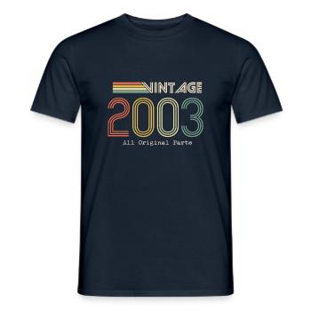 Épique et Légendaire né en 2003 : 21e anniversaire - T-shirt homme - marine - Devant - AI Model Male 178 light (178cm)