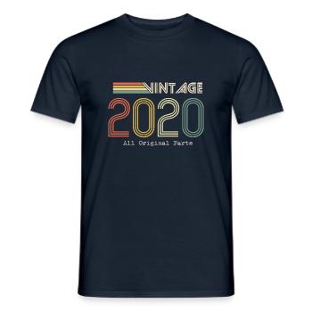 Épique et Légendaire né en 2020 : 4e anniversaire - T-shirt homme - marine - Devant - AI Model Male 178 light (178cm)