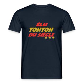 Elu TONTON du siècle - T-shirt homme - marine - Devant - AI Model Male 178 light (178cm)