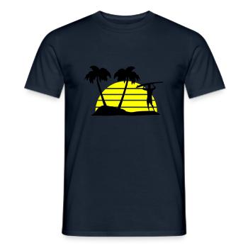 surfing - Männer T-Shirt - Navy - Vorne - AI Model Male 178 light (178cm)