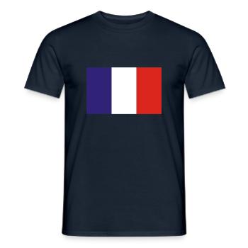 Frankreich - Männer T-Shirt - Navy - Vorne - AI Model Male 178 light (178cm)