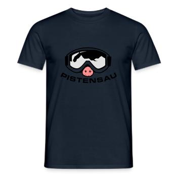 pistensau3c - Männer T-Shirt - Navy - Vorne - AI Model Male 178 light (178cm)