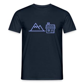Haus am Berg - Männer T-Shirt - Navy - Vorne - AI Model Male 178 light (178cm)