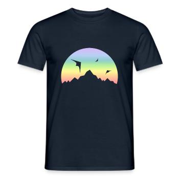Stunt Kites - Men's T-Shirt - navy - Front - AI Model Male 178 light (178cm)