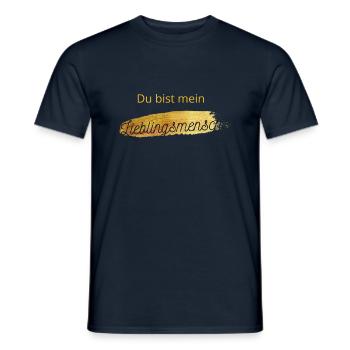 Du bist mein Lieblingsmensch - Männer T-Shirt - Navy - Vorne - AI Model Male 178 light (178cm)