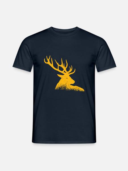 Hirsch - Männer T-Shirt - Navy