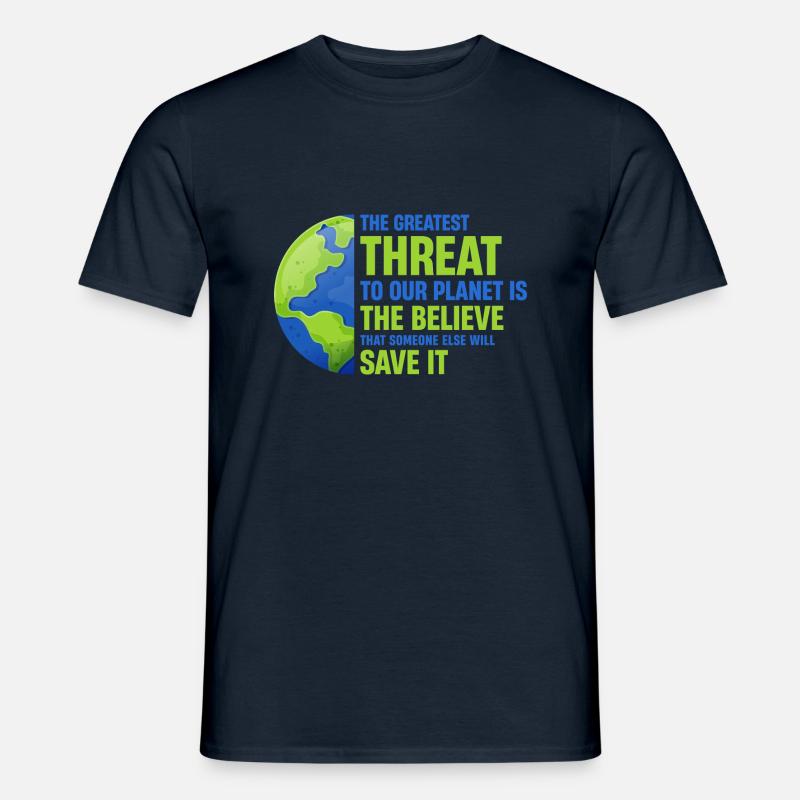 Save the planet - Männer T-Shirt - Navy