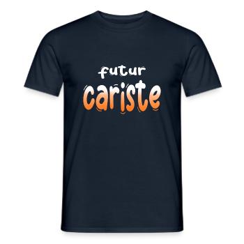 CARISTE CARISTES HUMOUR BLAGUE DRÖLES FUTUR - T-shirt homme - marine - Devant - AI Model Male 178 light (178cm)