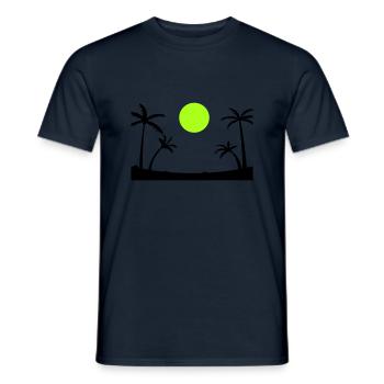 Plage - T-shirt homme - marine - Devant - AI Model Male 178 light (178cm)
