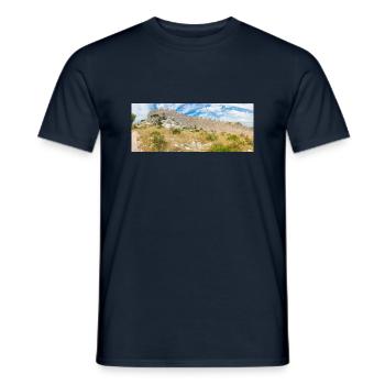 The Wall of Oštrica (Bedem Grebastica) Croatia - Men's T-Shirt - navy - Front - AI Model Male 178 light (178cm)