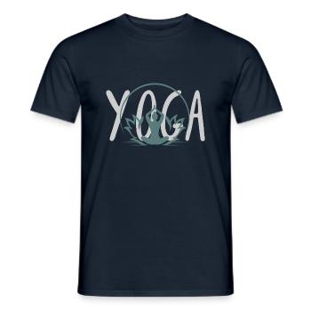 Zen-Yoga - Männer T-Shirt - Navy - Vorne - AI Model Male 178 light (178cm)