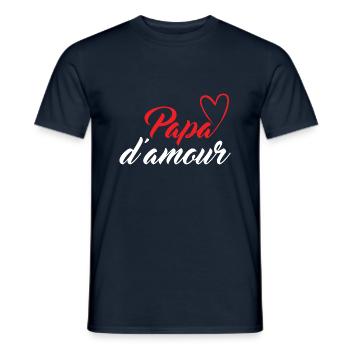 Daddy of love - Men's T-Shirt - navy - Front - AI Model Male 178 light (178cm)