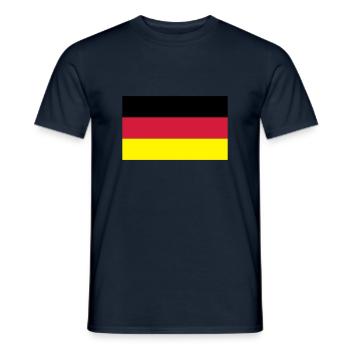 Deutschlandflagge - Männer T-Shirt - Navy - Vorne - AI Model Male 178 light (178cm)