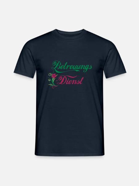 Betreuungs-Dienst Ornament Blume - Männer T-Shirt - Navy