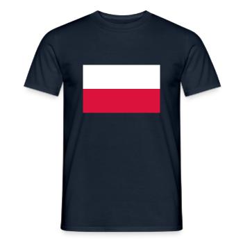 Poland Flag Pride - Men's T-Shirt - navy - Front - AI Model Male 178 light (178cm)