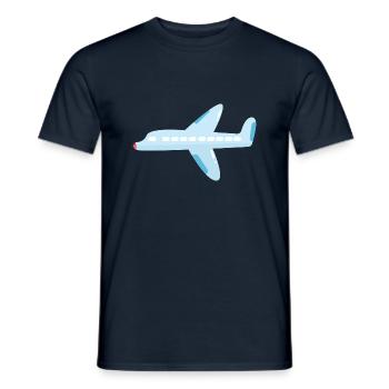 Flugzeug - Männer T-Shirt - Navy - Vorne - AI Model Male 178 light (178cm)