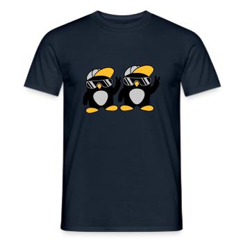 2 Freunde coole Pinguine - Männer T-Shirt - Navy - Vorne - AI Model Male 178 light (178cm)