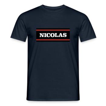 NICOLAS - T-shirt homme - marine - Devant - AI Model Male 178 light (178cm)
