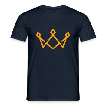 Minimalist crown - Men's T-Shirt - navy - Front - AI Model Male 178 light (178cm)