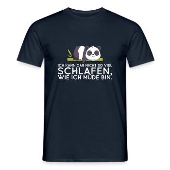 Ich kann gar nicht so viel schlafen wie ich müde b - Männer T-Shirt - Navy - Vorne - AI Model Male 178 light (178cm)