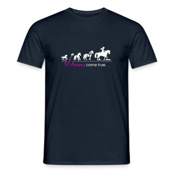 Pferde Traum Evolution - Männer T-Shirt - Navy - Vorne - AI Model Male 178 light (178cm)