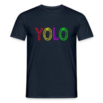 Yolo - You only live once - Männer T-Shirt - Navy - Vorne - AI Model Male 178 light (178cm)