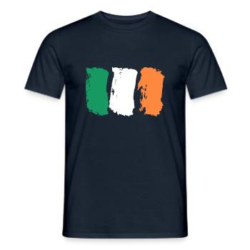 Irische Flagge / Republik Irland Nationalflagge - Männer T-Shirt - Navy - Vorne - AI Model Male 178 light (178cm)