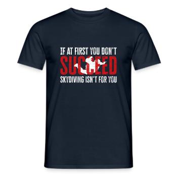 Échec du parachutisme ? Ce n’est pas votre truc ! Un design épique - T-shirt homme - marine - Devant - AI Model Male 178 light (178cm)