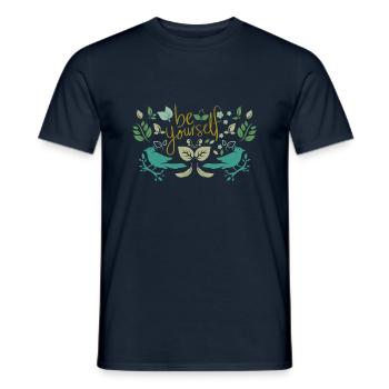 Be yourself - Men's T-Shirt - navy - Front - AI Model Male 178 light (178cm)