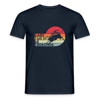 Ask Me In 8 Seconds - Cadeau pour les amateurs de rodéo - T-shirt homme - marine - Devant - AI Model Male 178 light (178cm)