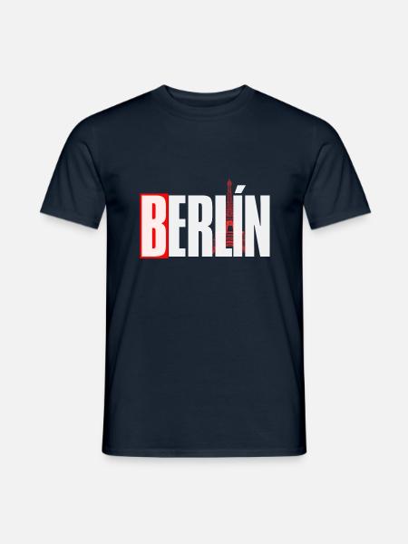 Berlin - La - Männer T-Shirt - Navy