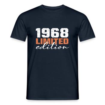 Né en 1968 | Vintage 1968 Anniversaire Rétro - T-shirt homme - marine - Devant - AI Model Male 178 light (178cm)