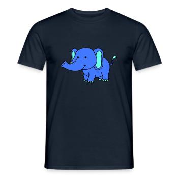 elephant - Men's T-Shirt - navy - Front - AI Model Male 178 light (178cm)