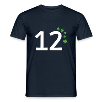 12 - Men's T-Shirt - navy - Front - AI Model Male 178 light (178cm)