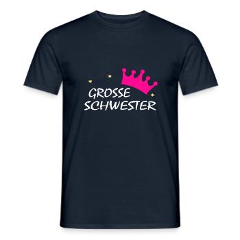 grosse schwester w - Männer T-Shirt - Navy - Vorne - AI Model Male 178 light (178cm)