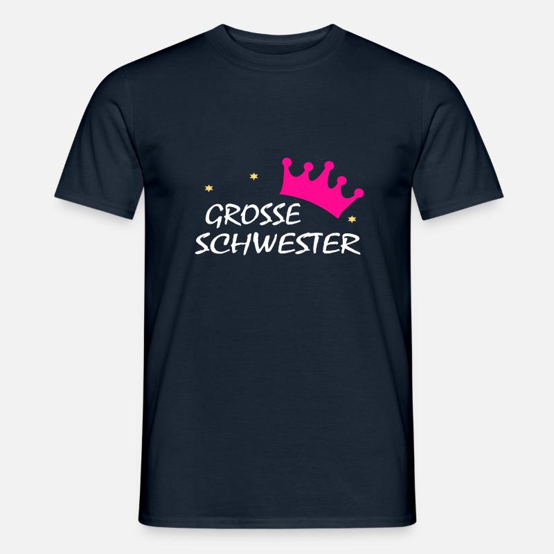 grosse schwester w - Männer T-Shirt - Navy