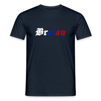 bratan jeunesse mot drôle design vintage - T-shirt homme - marine - Devant - AI Model Male 178 light (178cm)