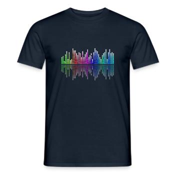 Sound, Schwingung - Männer T-Shirt - Navy - Vorne - AI Model Male 178 light (178cm)