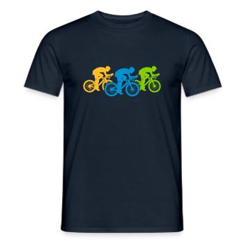 Bicycle Team Triathlon - Men's T-Shirt - navy - Front - AI Model Male 178 light (178cm)