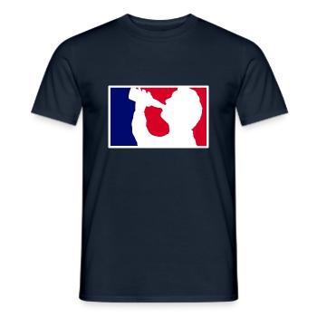 saufen liga - Männer T-Shirt - Navy - Vorne - AI Model Male 178 light (178cm)
