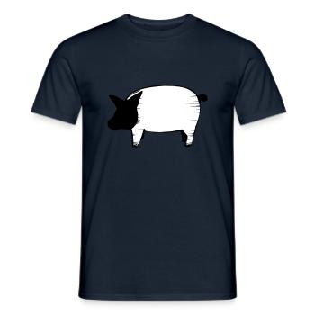 Pig Pigs Pigs Animal Animals Vector 7 - Men's T-Shirt - navy - Front - AI Model Male 178 light (178cm)
