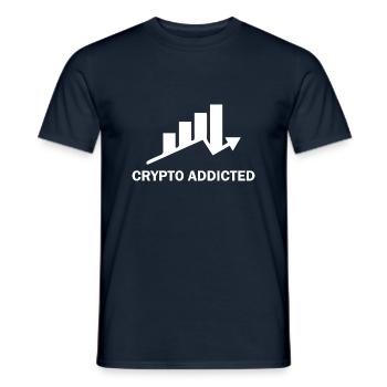 Bitcoin Trading Crypto Stocks - T-shirt homme - marine - Devant - AI Model Male 178 light (178cm)