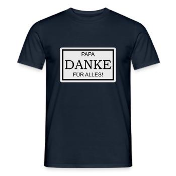 Papa Danke für alles - Männer T-Shirt - Navy - Vorne - AI Model Male 178 light (178cm)