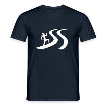 Triathlon Swim Bike Run Marathon - Männer T-Shirt - Navy - Vorne - AI Model Male 178 light (178cm)